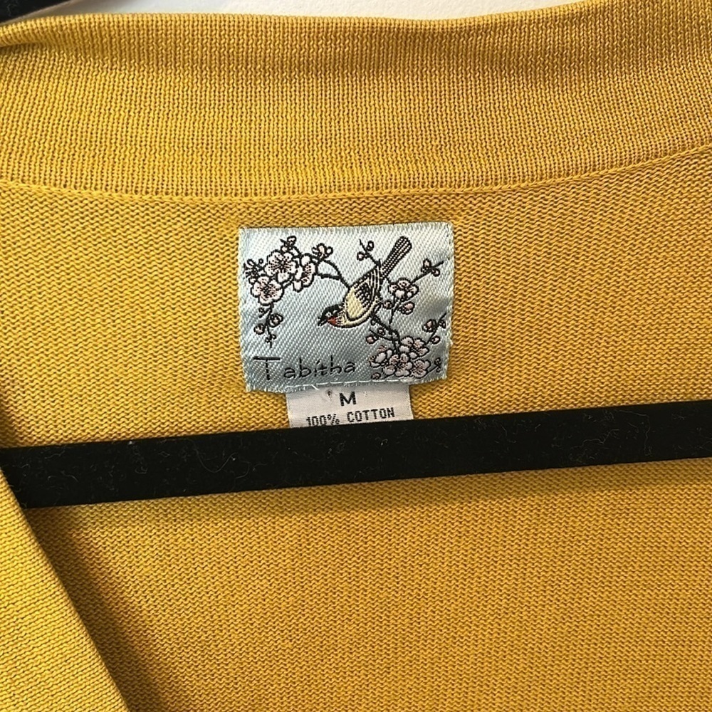 Anthropologie Tabitha Cardigan Shell Seeker Mustard Yellow Size M - Picture 3 of 7